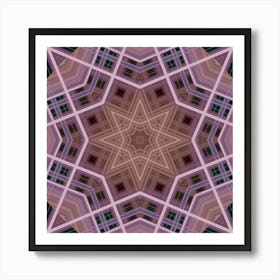 Abstract Purple Star 7 Art Print