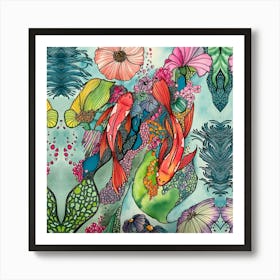 Mermaids 2 Art Print