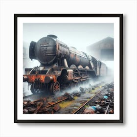 Old Steam Train Art Print