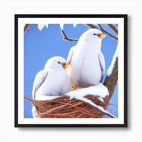 Two Birds In A Nest 7 Art Print