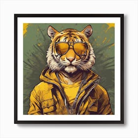 Tiger In Sunglasses Art Print