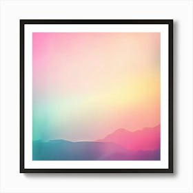 Retro Gradients Colors Grainy Texture Background Abstract Modern Vintage Faded Pastel Lay (14) Art Print