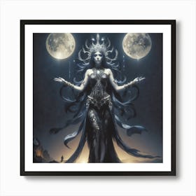 Goddess Of The Moon 1 Art Print