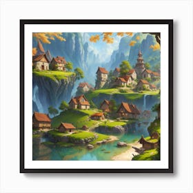 Fairy Village Art Print
