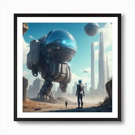 Futuristic Cityscape Art Print