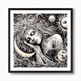 Moon And The Sun Art Print