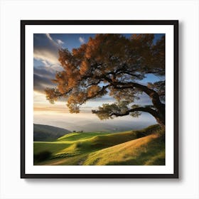 Tree In The Grass Art Print