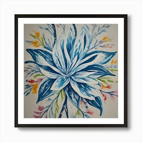 Blue Flower 1 Art Print