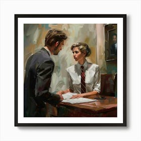 'Business Meeting' 1 Art Print