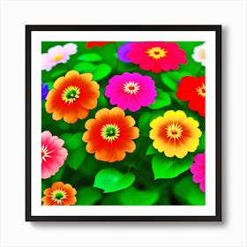 Colorful Flowers 5 Art Print