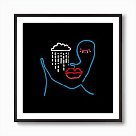 Tears Square Art Print