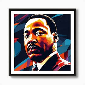 Portrait Martin Luther King Art Print