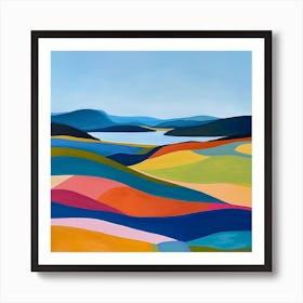 Colourful Abstract Acadia National Park Usa 2 Art Print