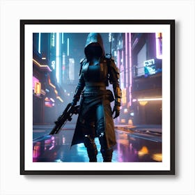 Cyberpunk Ninja Art Print