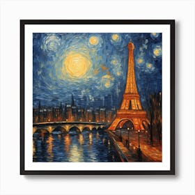 Paris At Night 3 Art Print