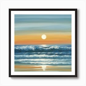 Waves On The Horizon Art Print Art Print Painti(2) Art Print