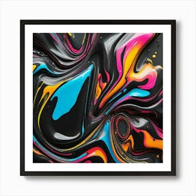 Graffiti color splash Art Print