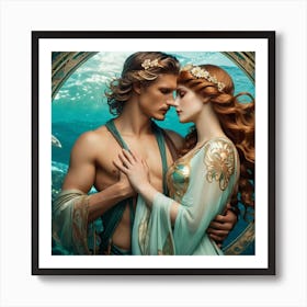 Lovers Of The Sea Art Print