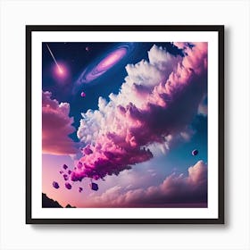 Firefly Galaxy With Stars And Metors Falling 74154 Art Print
