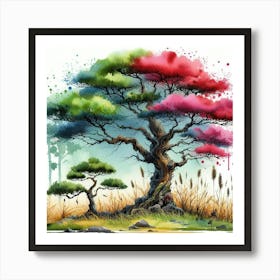 Colorful Tree Art Print