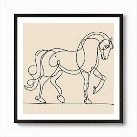 Horse Picasso style Art Print