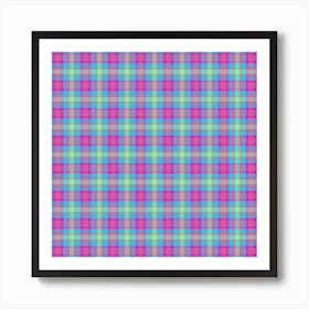 Plaid Fabric 199 Art Print