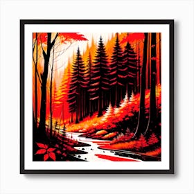 Autumn Forest 84 Art Print