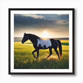 Horse In A Field 1 Art Print