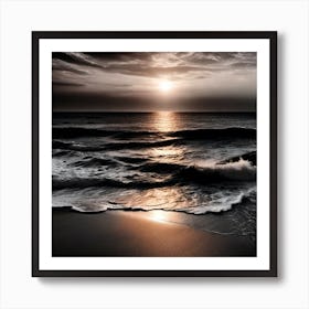 Sunset At The Beach 533 Art Print