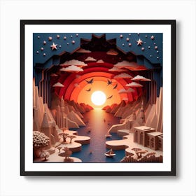 Sunset In The City Art Print