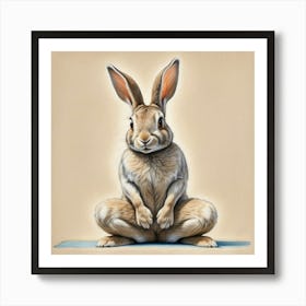 Bunny In Yoga Pose Art Print