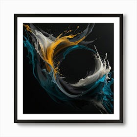 Black and White Abstract Art 161 Art Print