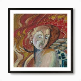 After Klimt Woman With A Hat Art Print