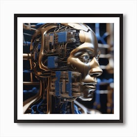 Robot Head 40 Art Print