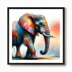 Elephant Painting 2 Art Print