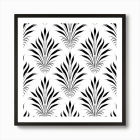 Black And White Seamless Pattern Art Print