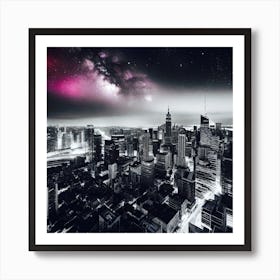 New York City At Night 34 Art Print