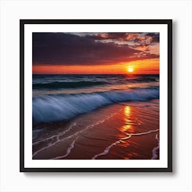 Sunset On The Beach 144 Art Print