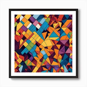 Leonardo Diffusion Background Mosaic Colorful Vector4k 0 Art Print