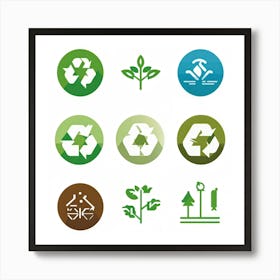 Recycling Icons 1 Art Print