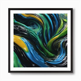 Abstract - blues Art Print