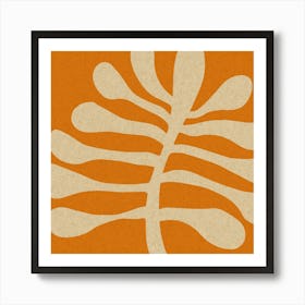 Matisse Leaf Orange Art Print