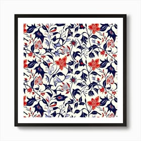 Heather Heaven London Fabrics Floral Pattern 4 Art Print