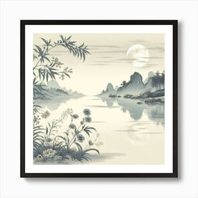 Chinese Landscape Art Print