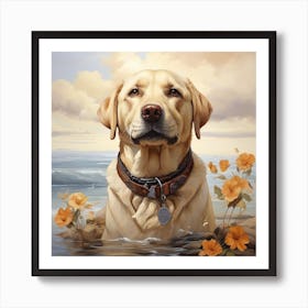 Labrador Retriever dog 1 Art Print