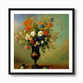Flowers 8k Resolution Concept Art By Gustave More (2) Art Print