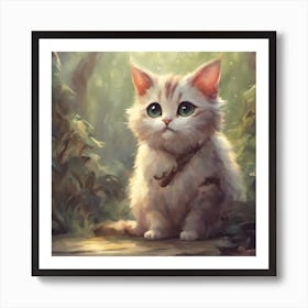 Cute Cat Art Print