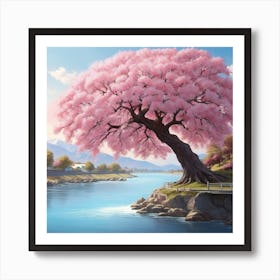 Leonardo Diffusion Xl Big Enchanted Cherry Blossom Tree Next T 1 Art Print