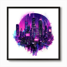 Cityscape.Generated AI. Wall Art Print 3 Poster