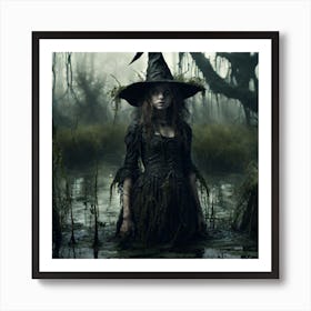 Witch In The Swamp Art Print